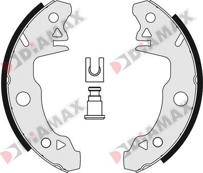 Diamax N01006 - Bremžu loku komplekts www.autospares.lv