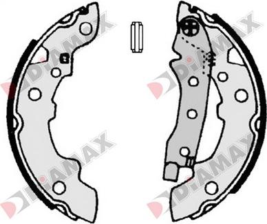 Diamax N01085 - Bremžu loku komplekts autospares.lv