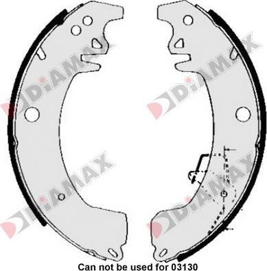 Diamax N01036 - Bremžu loku komplekts autospares.lv