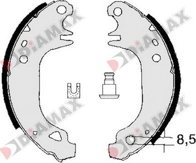 Diamax N01029 - Brake Shoe Set www.autospares.lv