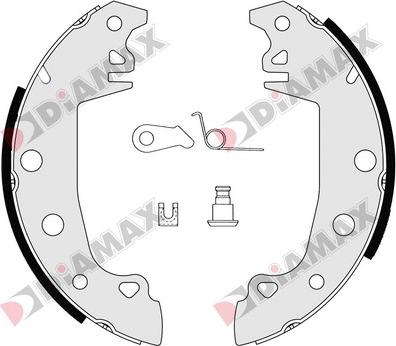 Diamax N01020 - Brake Shoe Set www.autospares.lv