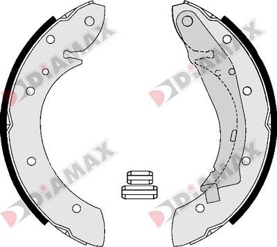 Diamax N01028 - Bremžu loku komplekts autospares.lv