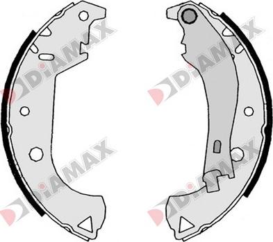 Diamax N01102 - Bremžu loku komplekts autospares.lv