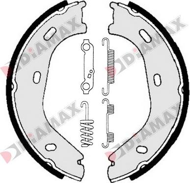 Diamax N01187 - Bremžu loku kompl., Stāvbremze autospares.lv