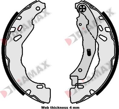 Diamax N01172 - Brake Shoe Set www.autospares.lv