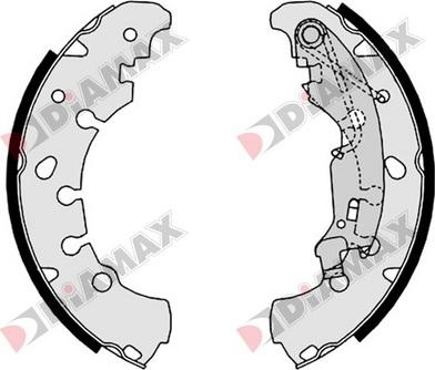 Diamax N01346 - Bremžu loku komplekts autospares.lv