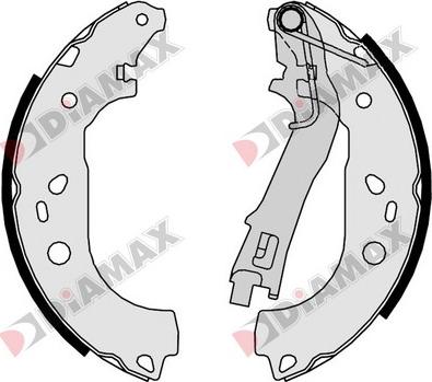 Diamax N01357 - Bremžu loku komplekts autospares.lv