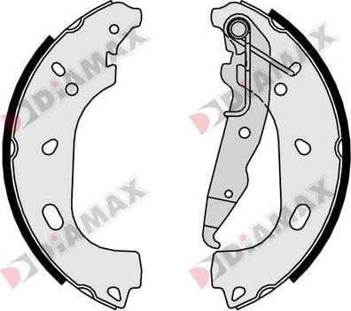 Diamax N01362 - Bremžu loku komplekts autospares.lv