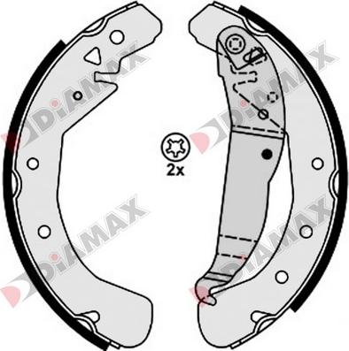 Diamax N01316 - Bremžu loku komplekts autospares.lv