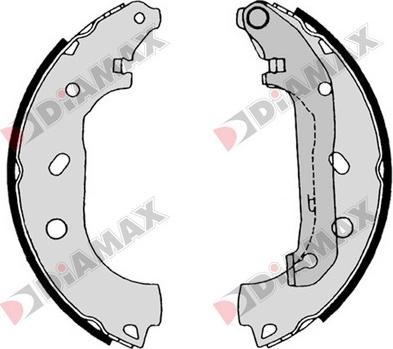 Diamax N01328 - Bremžu loku komplekts autospares.lv