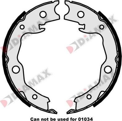 Diamax N01373 - Brake Shoe Set, parking brake www.autospares.lv