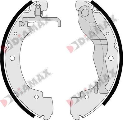 Diamax N01265 - Bremžu loku komplekts autospares.lv