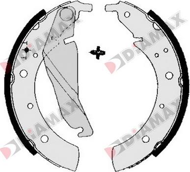 Diamax N01222 - Bremžu loku komplekts autospares.lv