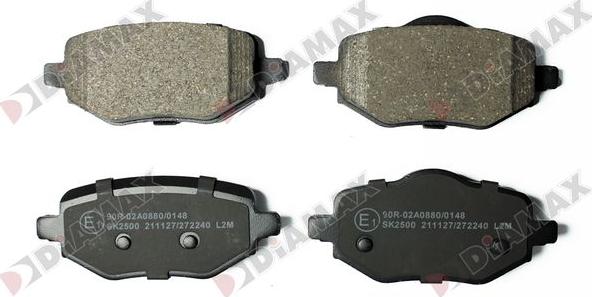 Diamax N10023 - Brake Pad Set, disc brake www.autospares.lv