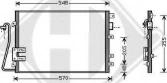 Diederichs 8441360 - Kondensators, Gaisa kond. sistēma www.autospares.lv