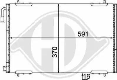 Diederichs 8422506 - Kondensators, Gaisa kond. sistēma www.autospares.lv