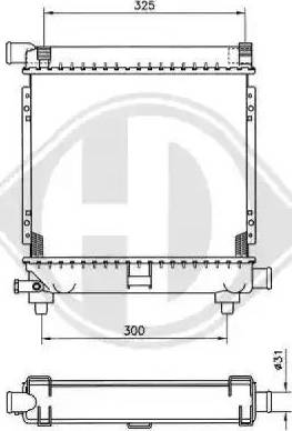 Diederichs 8500335 - Радиатор, охлаждение двигателя www.autospares.lv