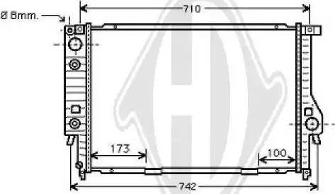 Diederichs 8502760 - Radiators, Motora dzesēšanas sistēma www.autospares.lv