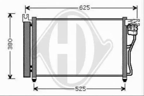 Diederichs 8683301 - Kondensators, Gaisa kond. sistēma www.autospares.lv