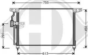 Diederichs 8184400 - Condenser, air conditioning www.autospares.lv