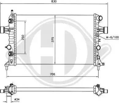 Diederichs 8180500 - Radiators, Motora dzesēšanas sistēma www.autospares.lv