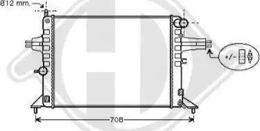 Diederichs 8125228 - Radiators, Motora dzesēšanas sistēma www.autospares.lv