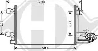 Diederichs 8221400 - Kondensators, Gaisa kond. sistēma www.autospares.lv