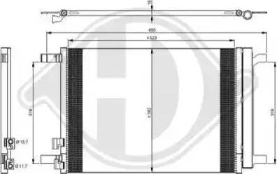 Diederichs 8221600 - Kondensators, Gaisa kond. sistēma www.autospares.lv