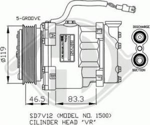 Diederichs 7421000 - Kompresors, Gaisa kond. sistēma autospares.lv