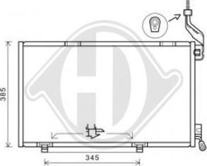 Diederichs DCC1181 - Kondensators, Gaisa kond. sistēma www.autospares.lv