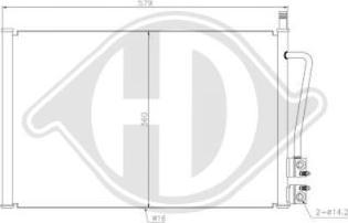 Diederichs DCC1170 - Kondensators, Gaisa kond. sistēma autospares.lv