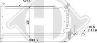 Diederichs DCC1287 - Kondensators, Gaisa kond. sistēma autospares.lv