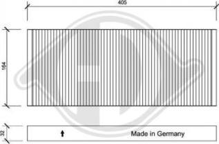 Diederichs DCI0095 - Filtrs, Salona telpas gaiss www.autospares.lv