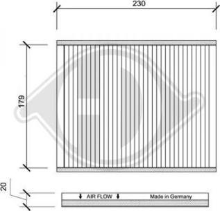 Diederichs DCI0090 - Filtrs, Salona telpas gaiss autospares.lv