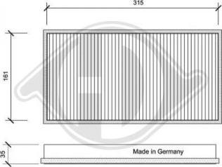 Diederichs DCI0049 - Filtrs, Salona telpas gaiss www.autospares.lv