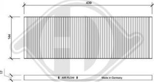 Diederichs DCI0045 - Filtrs, Salona telpas gaiss www.autospares.lv