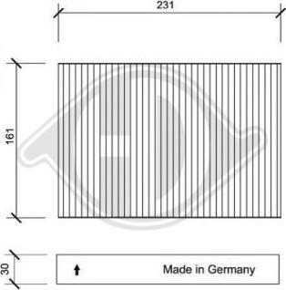 Diederichs DCI0043 - Filtrs, Salona telpas gaiss autospares.lv