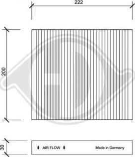 Diederichs DCI0056 - Filtrs, Salona telpas gaiss autospares.lv