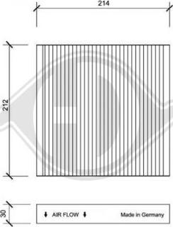 Diederichs DCI0050 - Filtrs, Salona telpas gaiss autospares.lv