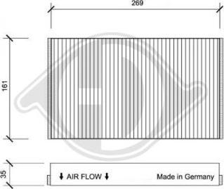 Diederichs DCI0065 - Filter, interior air www.autospares.lv