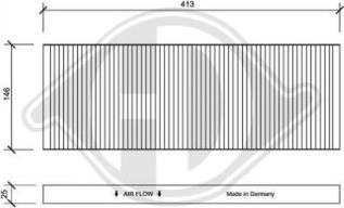 Diederichs DCI0004 - Filtrs, Salona telpas gaiss autospares.lv