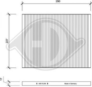 Diederichs DCI0003 - Filtrs, Salona telpas gaiss autospares.lv