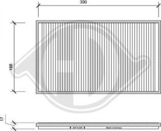 Diederichs DCI0002 - Фильтр воздуха в салоне www.autospares.lv