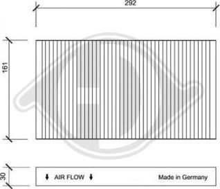 Diederichs DCI0015 - Filtrs, Salona telpas gaiss www.autospares.lv