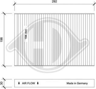 Diederichs DCI0032 - Filtrs, Salona telpas gaiss www.autospares.lv