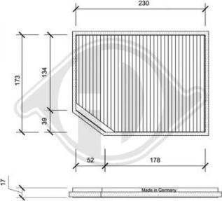 Diederichs DCI0022 - Filtrs, Salona telpas gaiss autospares.lv