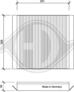 Diederichs DCI0076 - Filtrs, Salona telpas gaiss autospares.lv