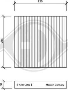 Diederichs DCI0070 - Filtrs, Salona telpas gaiss autospares.lv