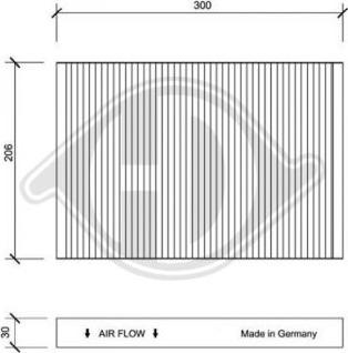 Diederichs DCI0071 - Filtrs, Salona telpas gaiss www.autospares.lv