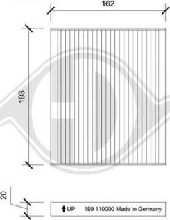 Diederichs DCI0199 - Filtrs, Salona telpas gaiss www.autospares.lv